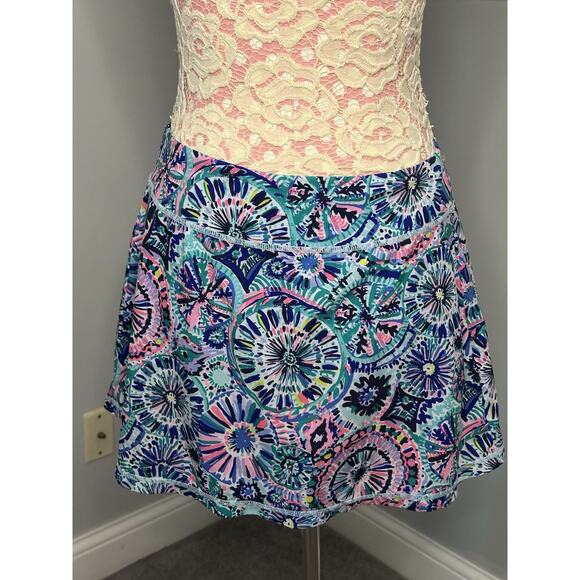 EUC LILLY PULITZER Luxletic Keegan Skort In Multi The Swim Size Medium Women - Picture 1 of 6